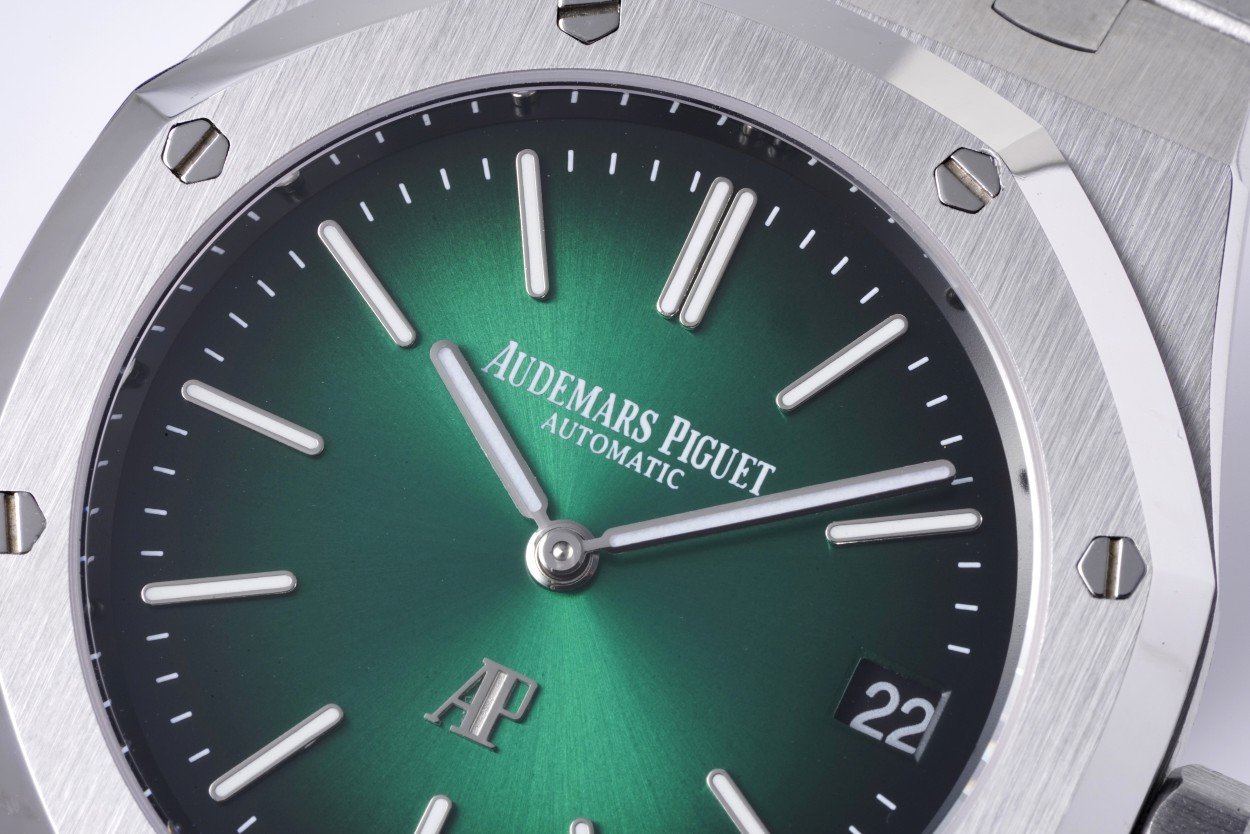 AP Royal Oak Jumbo Ref15202 Green Dial Swiss 2121 Clone Movement Copy - 图片 4
