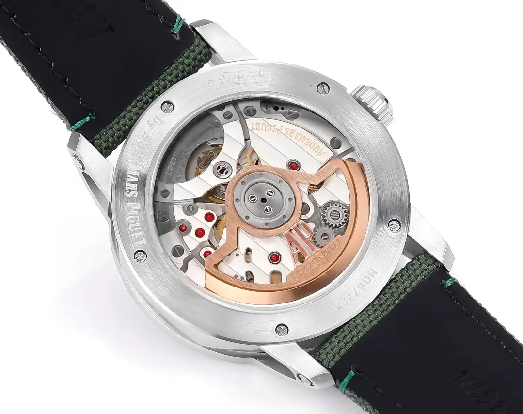 APS Factory Audemars Piguet CODE 11.59 Green Woven Strap Super Clone Replica Watch - 图片 5