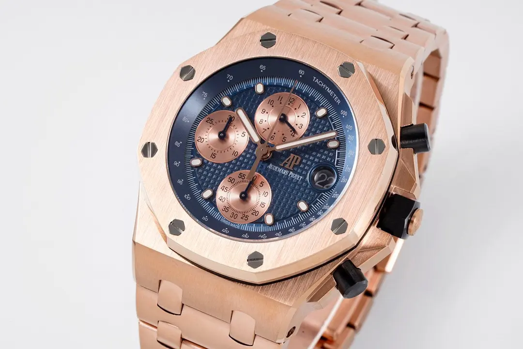 APS Factory Audemars Piguet Royal Oak Offshore Rose Gold Blue Dial Chronograph – Super Clone Edition - 图片 3