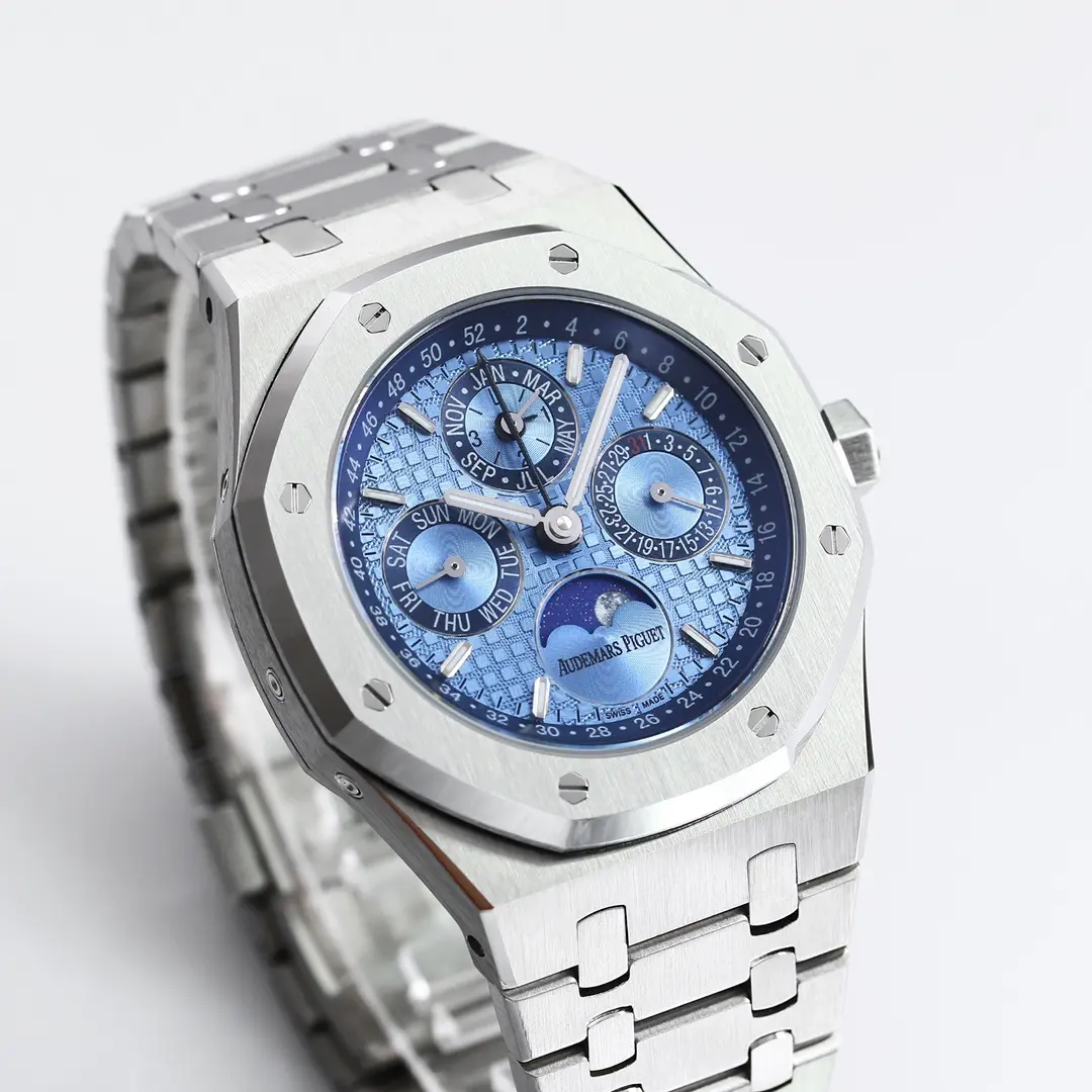 APS Factory Audemars Piguet Royal Oak Perpetual Calendar Blue Dial Stainless Steel Super Clone Watch – Premium Replica - 图片 2