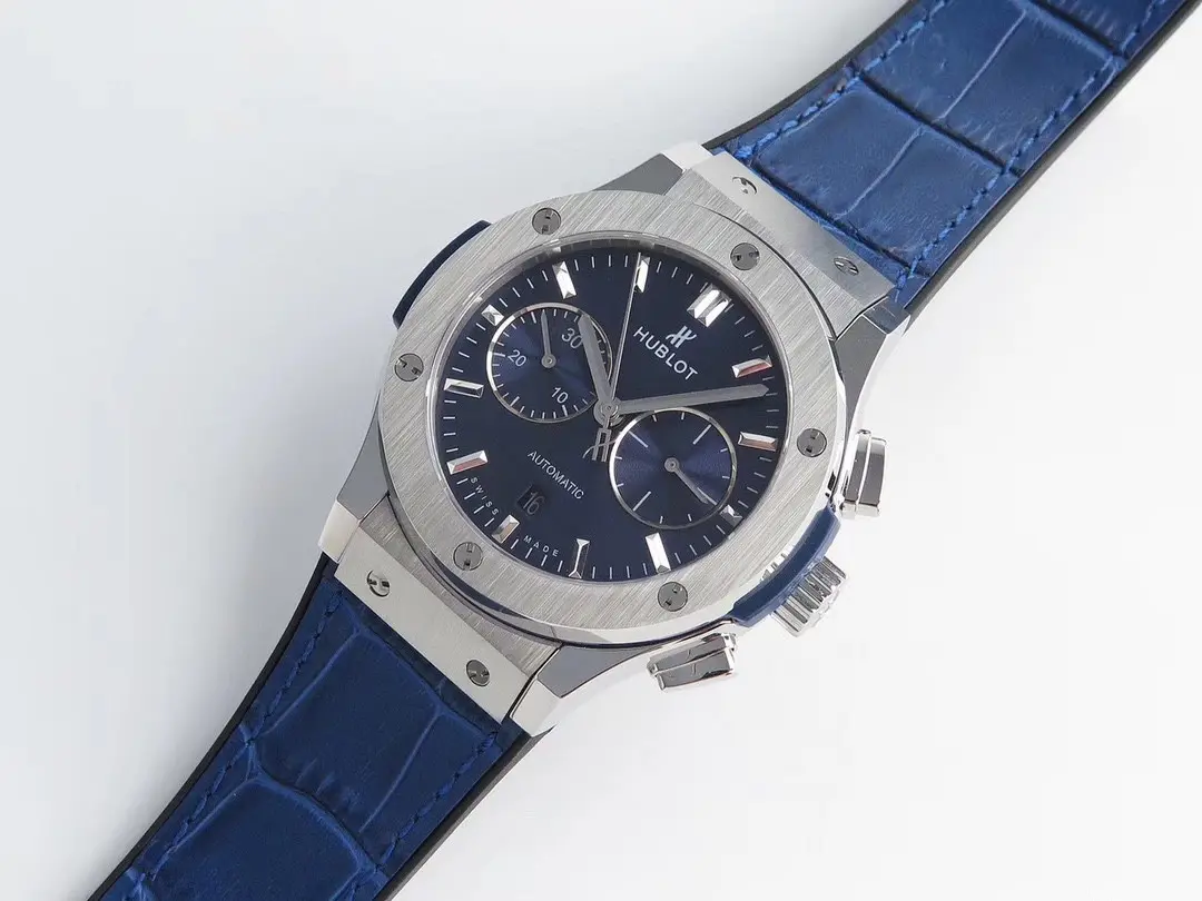 APS Factory HB Hengbao Hublot Classic Fusion 45mm Blue Leather Strap Automatic Super Clone Watch - 图片 8