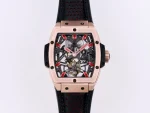 APS Factory Hublot Masterpiece 906 Rose Gold/Platinum Plated Tourbillon Watch with Black Leather Strap – Super Clone Excellence