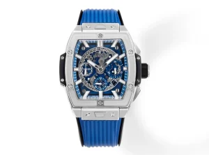 APS Factory HUBLOT Spirit of Big Bang Limited Edition Watch – Titanium & Resin, Blue Rubber Strap, Racing Inspired Design, Best Replica Watch