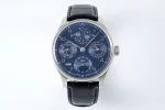 APS Factory IWC Schaffhausen Portugieser Perpetual Calendar Blue Dial Moonphase Black Leather Strap Men’s Luxury Watch