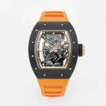 APS Factory Richard Mille Black Ceramic Orange Strap Super Clone Watch – Premium Replica Richard Mille