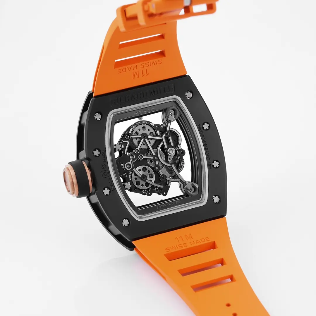 APS Factory Richard Mille Black Ceramic Orange Strap Super Clone Watch – Premium Replica Richard Mille - 图片 6