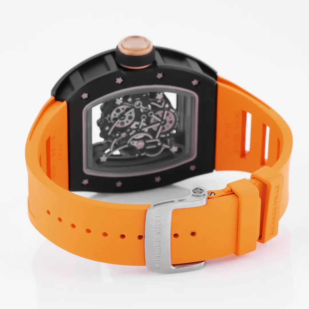 APS Factory Richard Mille Black Ceramic Orange Strap Super Clone Watch – Premium Replica Richard Mille - 图片 8
