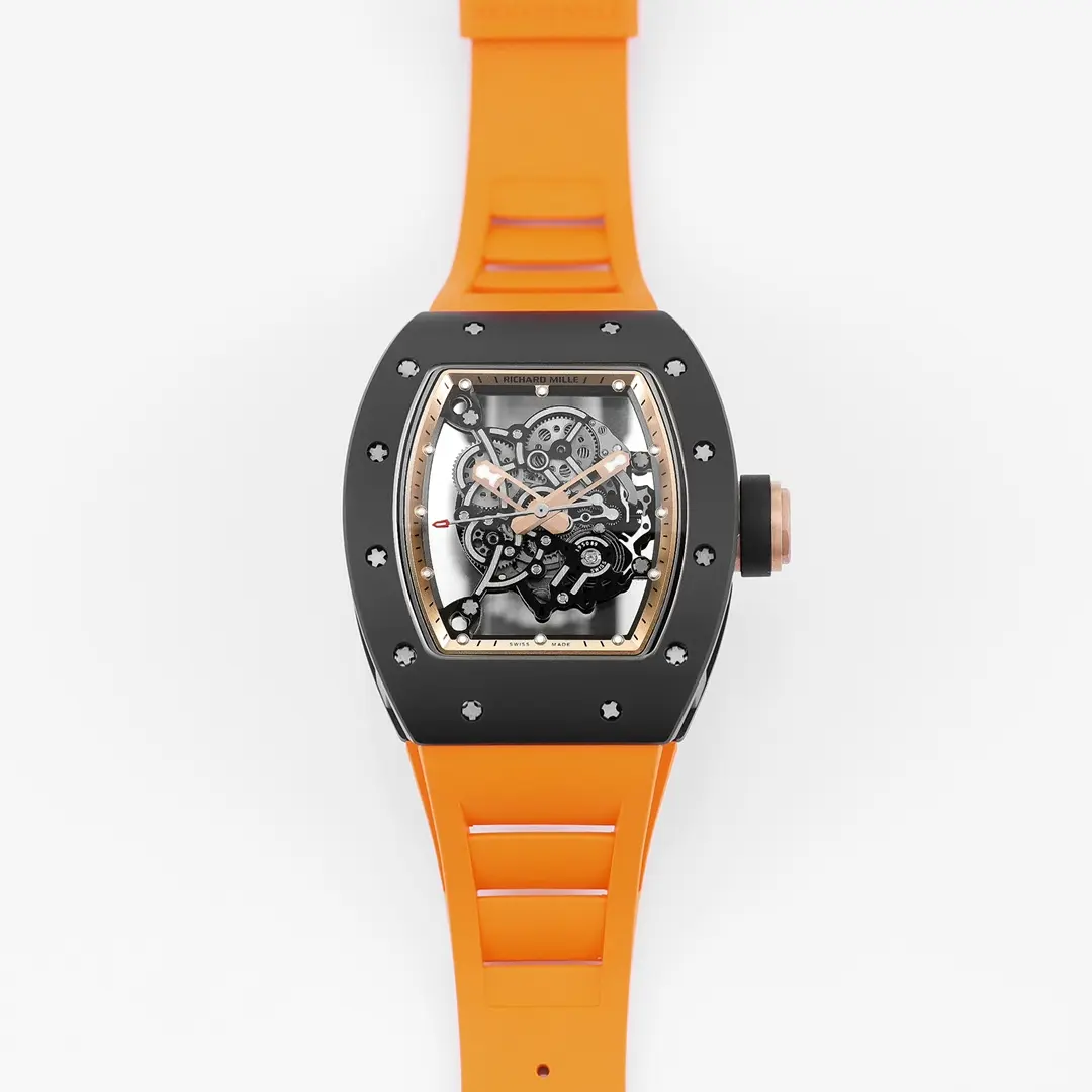 APS Factory Richard Mille Black Ceramic Orange Strap Super Clone Watch – Premium Replica Richard Mille - 图片 9