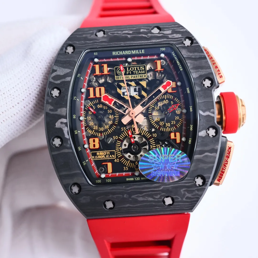 APS Factory Richard Mille RM011-FM Titanium Red Strap – Premium Super Clone Watch - 图片 2