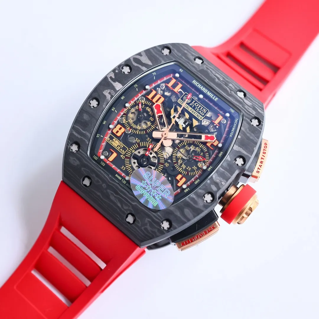 APS Factory Richard Mille RM011-FM Titanium Red Strap – Premium Super Clone Watch - 图片 9