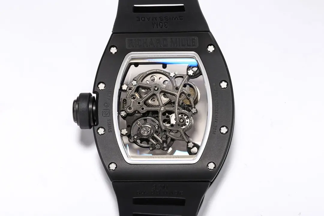 APS Factory Richard Mille RM055 Black Rubber Super Clone Watch – Premium Replica Richard Mille - 图片 9