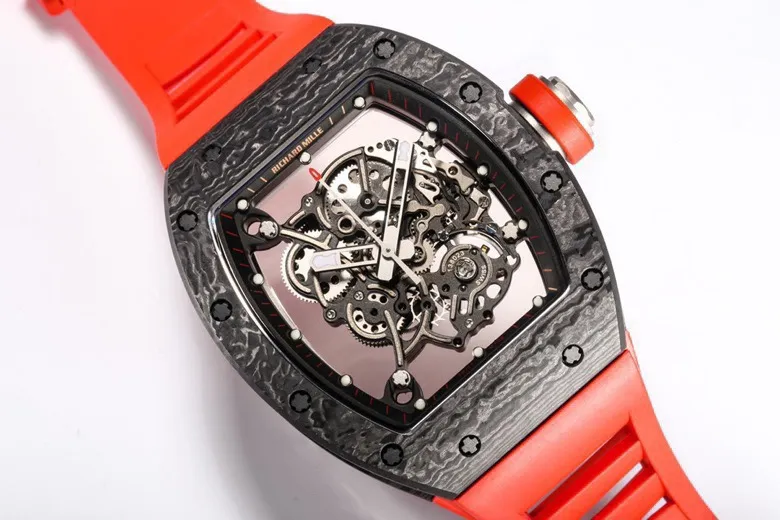 APS Factory Richard Mille RM055 NTPT Carbon Red Strap – Premium Super Clone Watch - 图片 6