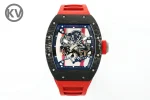 APS Factory Richard Mille RM055 Skeleton Watch Red Strap – Premium Super Clone Edition