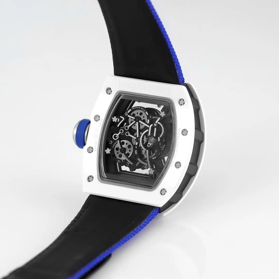 APS Factory Richard Mille White Ceramic Blue Strap Super Clone Watch – Premium Replica Richard Mille Watch - 图片 7
