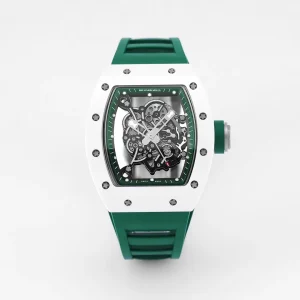 APS Factory Richard Mille White Ceramic Green Strap Super Clone Watch – Premium Replica Richard Mille