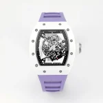 APS Factory Richard Mille White Ceramic Purple Strap – Super Clone Watch Replica