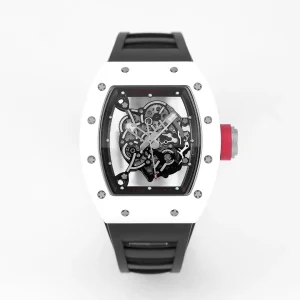 APS Factory Richard Mille White Ceramic Watch with Black Strap – Premium Super Clone Watches Edition
