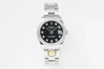 AR Factory Rolex Datejust 31mm Black Dial Diamond Bezel Stainless Steel Oyster Bracelet Automatic Women’s Watch
