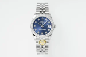 AR Factory Rolex Datejust 31mm Blue Dial Diamond Bezel Stainless Steel Jubilee Bracelet Women’s Luxury Watch