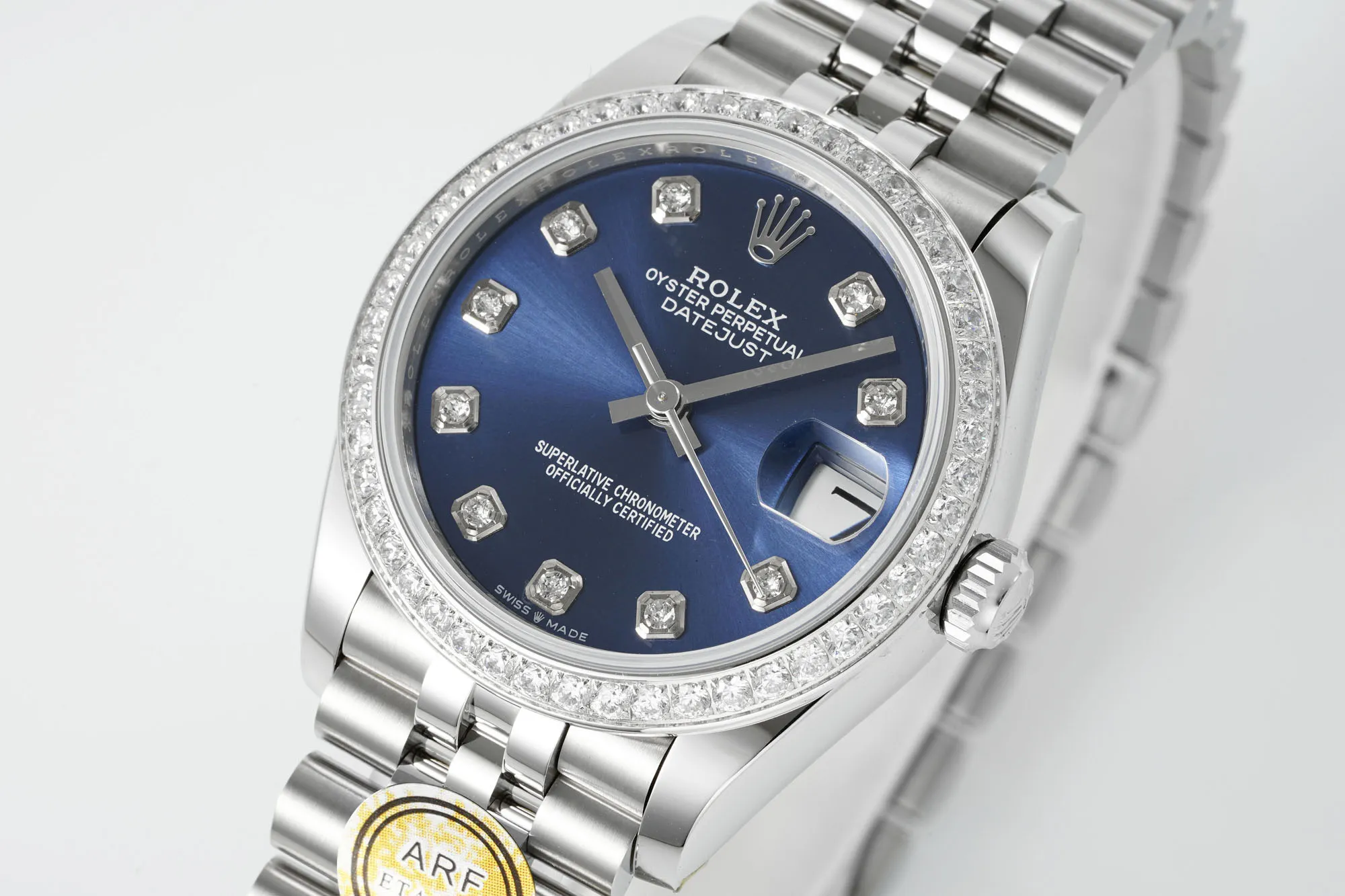 AR Factory Rolex Datejust 31mm Blue Dial Diamond Bezel Stainless Steel Jubilee Bracelet Women’s Luxury Watch - 图片 2