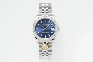 AR Factory Rolex Datejust 31mm Blue Dial Diamond-Set Bezel Stainless Steel Jubilee Bracelet Women’s Luxury Watch