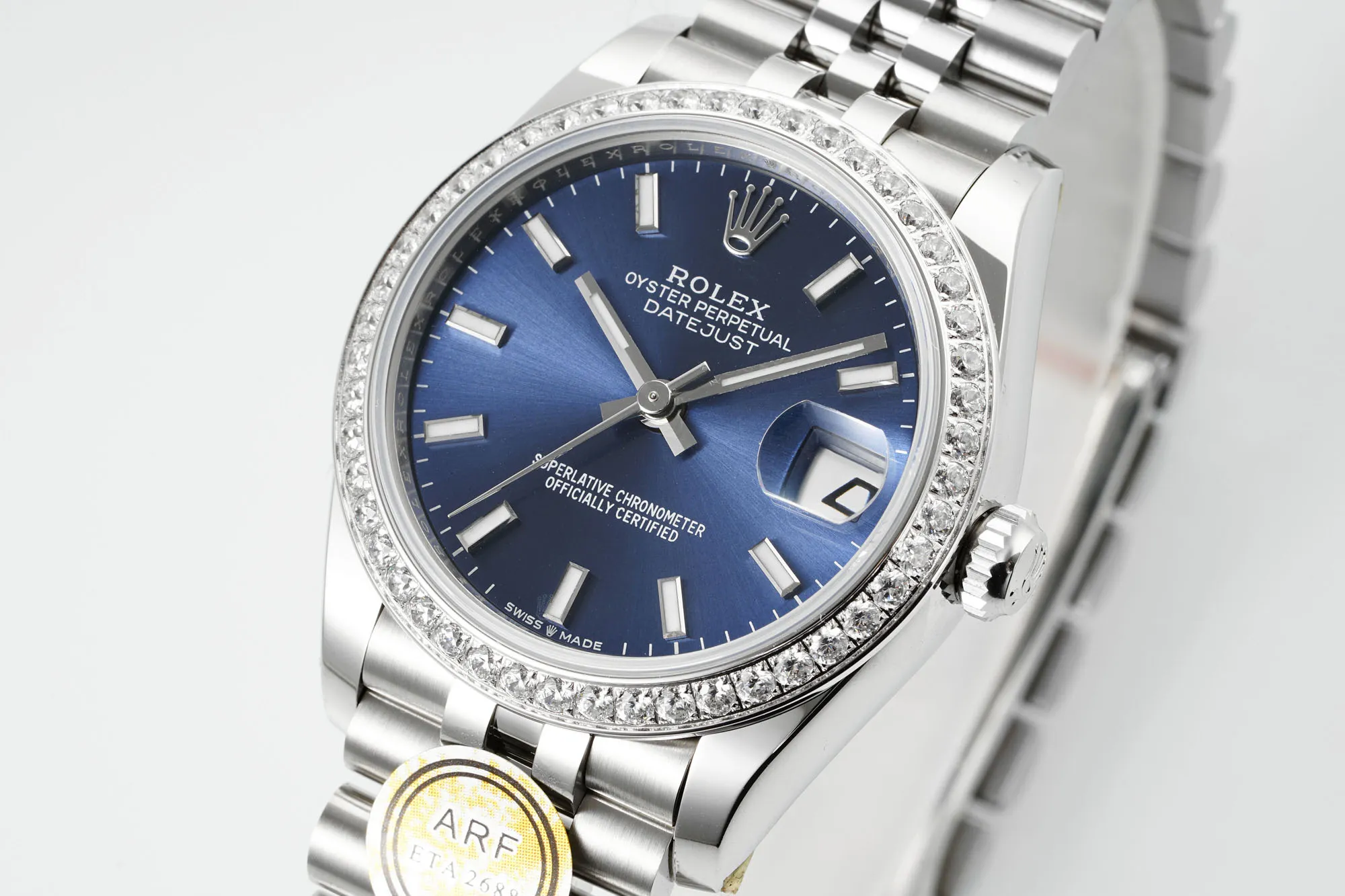 AR Factory Rolex Datejust 31mm Blue Dial Diamond-Set Bezel Stainless Steel Jubilee Bracelet Women’s Luxury Watch - 图片 2