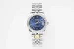 AR Factory Rolex Datejust 31mm Blue Roman Dial Diamond Bezel Stainless Steel Jubilee Bracelet Women’s Luxury Watch