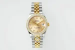 AR Factory Rolex Datejust 31mm Champagne Dial Diamond Bezel Two-Tone Yellow Gold & Stainless Steel Jubilee Bracelet Women’s Watch
