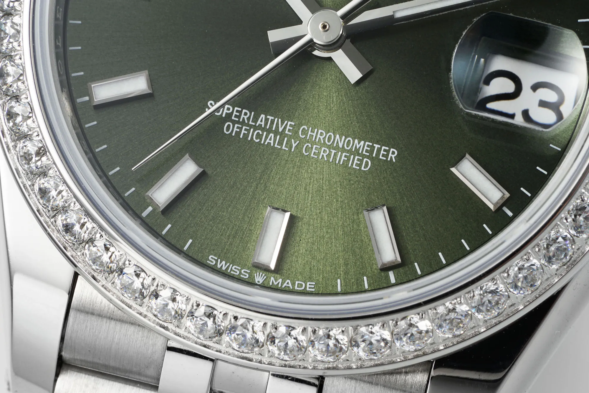 AR Factory Rolex Datejust 31mm Green Dial Diamond Bezel Stainless Steel Jubilee Bracelet Women’s Luxury Watch - 图片 4