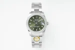 AR Factory Rolex Datejust 31mm Green Dial Diamond Bezel Stainless Steel Oyster Bracelet Watch