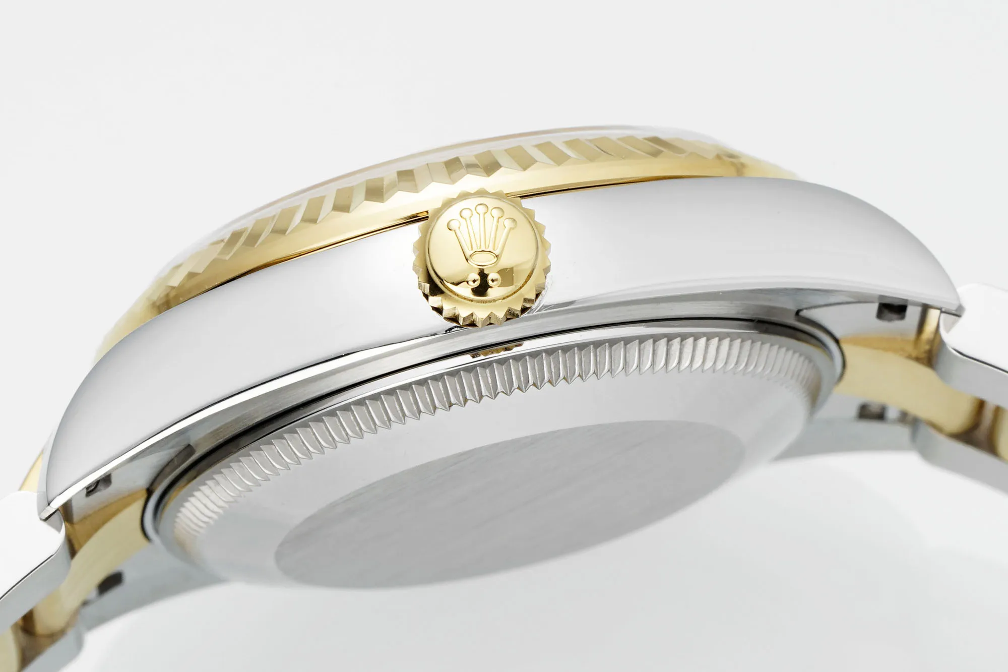 AR Factory Rolex Datejust 31mm Green Dial Diamond-Set Fluted Bezel Two-Tone Oystersteel and Yellow Gold Oyster Bracelet Watch - 图片 3