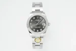 AR Factory Rolex Datejust 31mm Oyster Perpetual Stainless Steel Watch with Diamond Bezel and Grey Dial