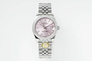 AR Factory Rolex Datejust 31mm Pink Dial Diamond Bezel Stainless Steel Jubilee Bracelet Women’s Luxury Watch