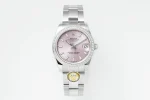 AR Factory Rolex Datejust 31mm Pink Dial Diamond Bezel Stainless Steel Ladies Watch
