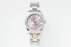 AR Factory Rolex Datejust 31mm Pink Dial Diamond Bezel Stainless Steel Ladies Watch