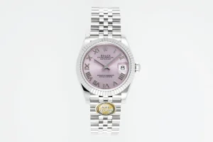 AR Factory Rolex Datejust 31mm Pink Roman Dial Stainless Steel Jubilee Bracelet Women’s Luxury Watch