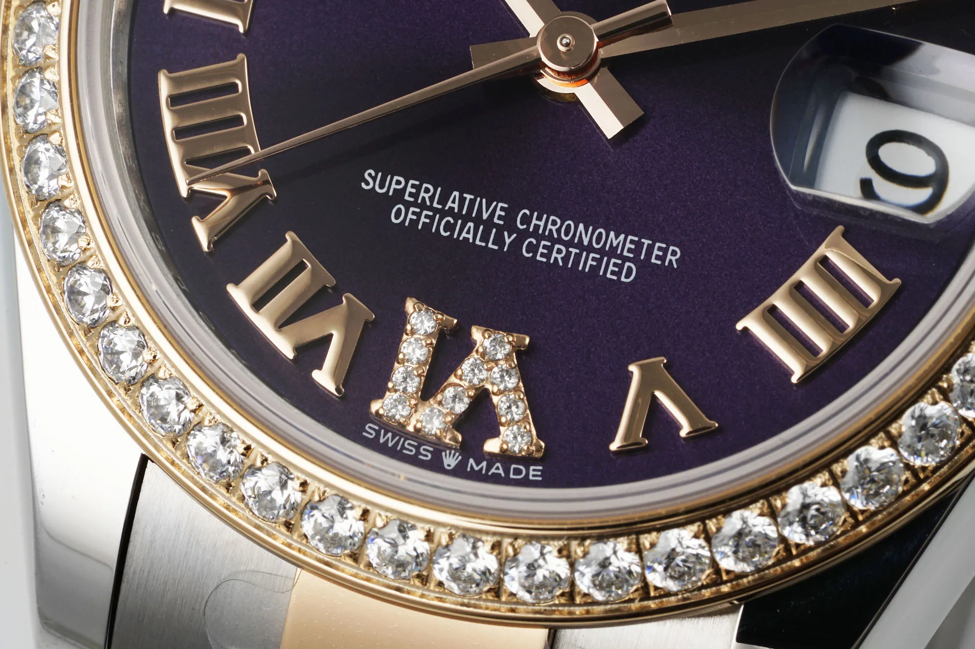 AR Factory Rolex Datejust 31mm Purple Dial Diamond Bezel Two-Tone Oyster Bracelet Ladies Watch - 图片 5