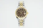AR Factory Rolex Datejust 31mm Stainless Steel and Yellow Gold Chocolate Diamond Dial Jubilee Bracelet Watch