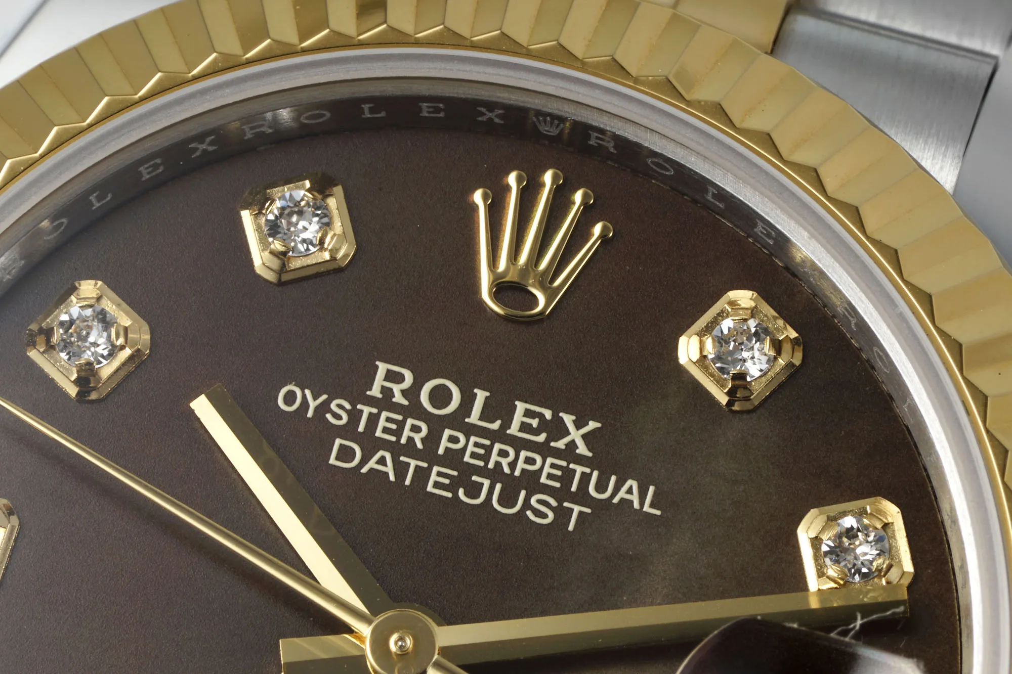 AR Factory Rolex Datejust 31mm Stainless Steel and Yellow Gold Chocolate Diamond Dial Jubilee Bracelet Watch - 图片 3