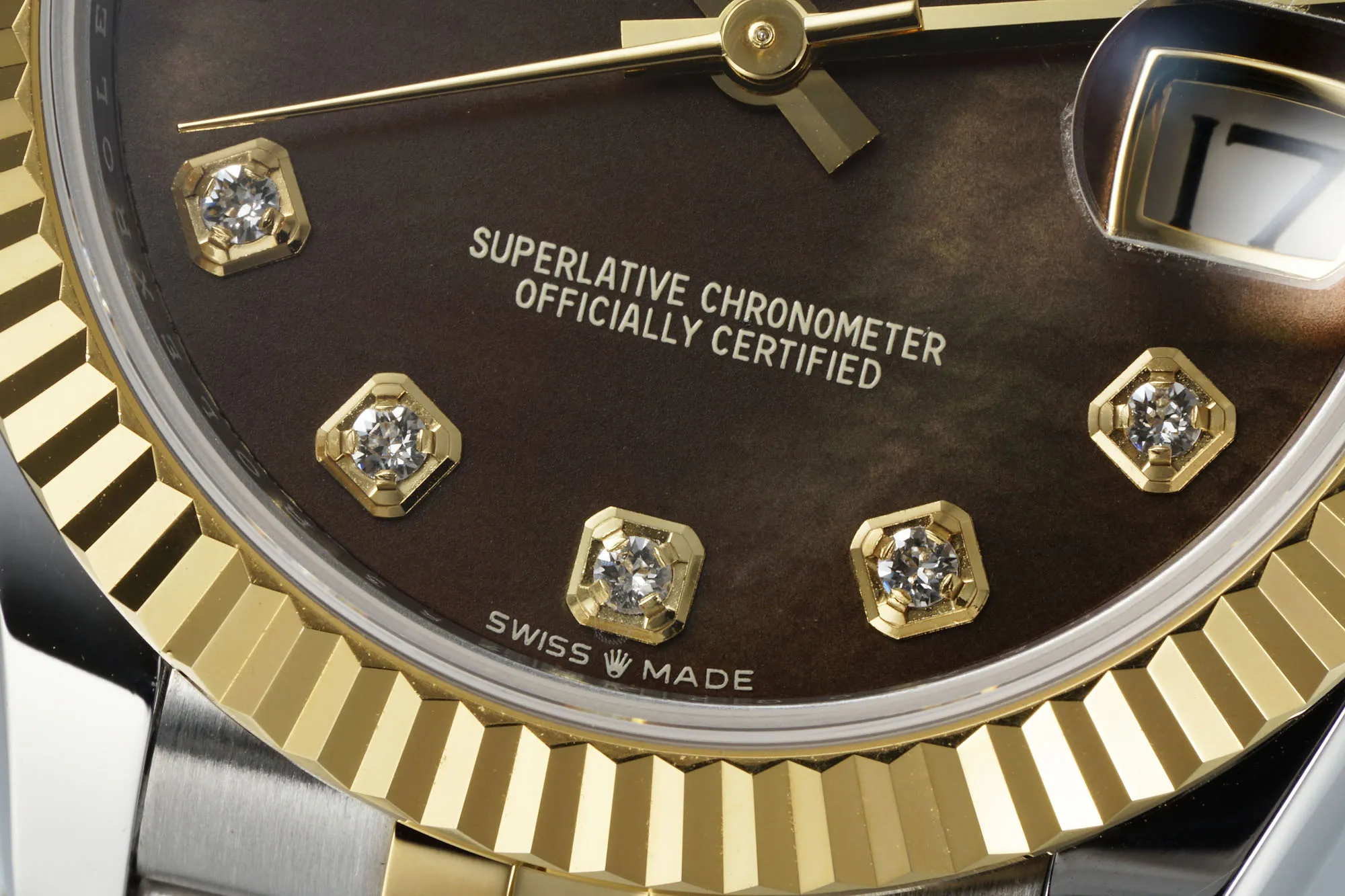 AR Factory Rolex Datejust 31mm Stainless Steel and Yellow Gold Chocolate Diamond Dial Jubilee Bracelet Watch - 图片 4