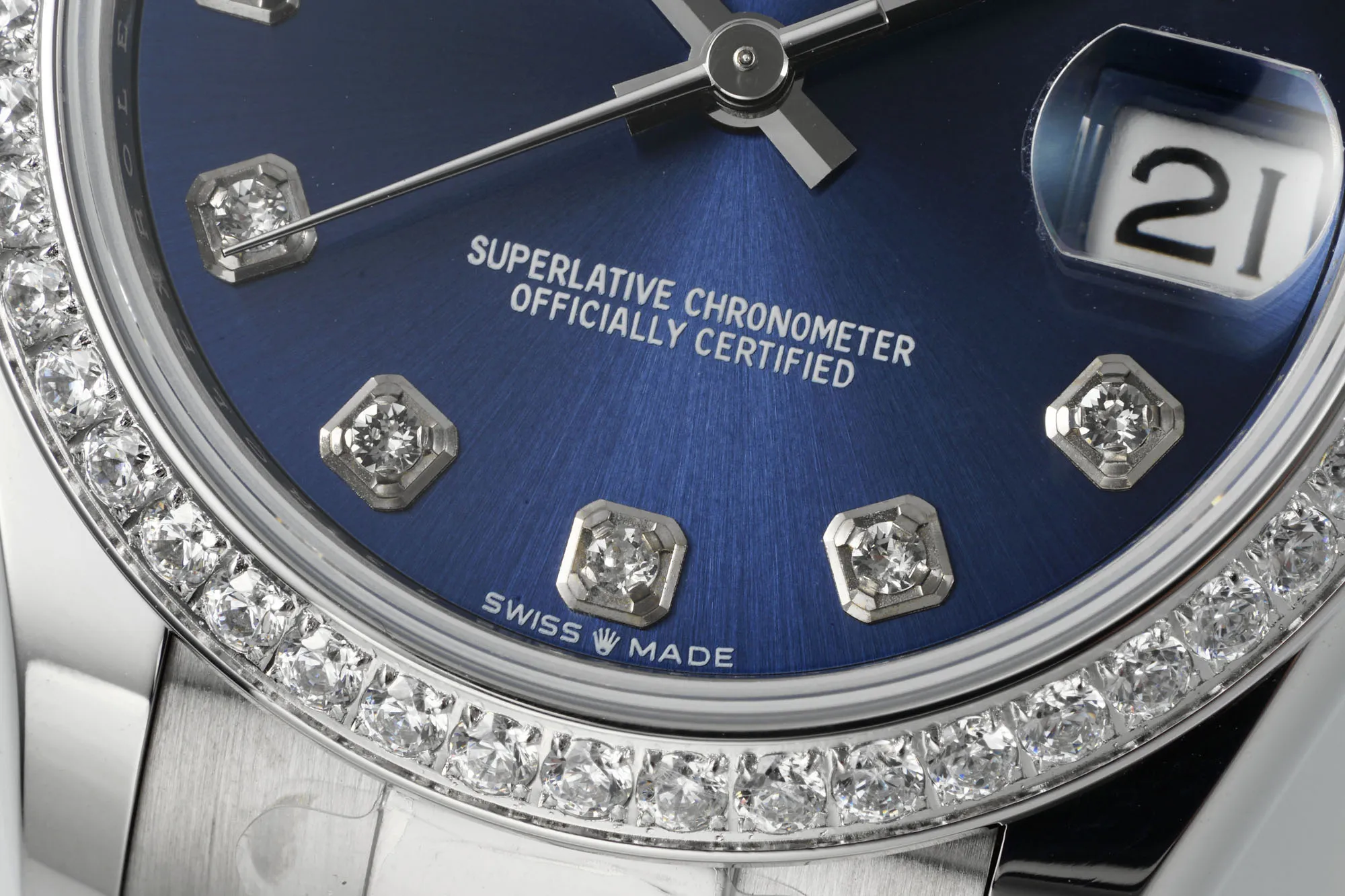 AR Factory Rolex Datejust 31mm Stainless Steel Blue Dial Diamond Bezel Oyster Perpetual Automatic Watch - 图片 4