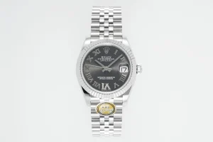 AR Factory Rolex Datejust 31mm Stainless Steel Grey Roman Numeral Dial Jubilee Bracelet Luxury Watch