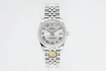 AR Factory Rolex Datejust 31mm Stainless Steel Silver Dial Roman Numerals Fluted Bezel Jubilee Bracelet Automatic Watch