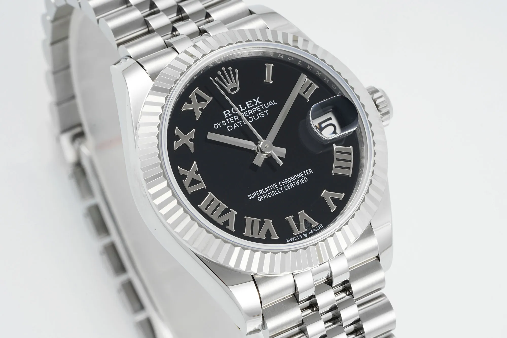 AR Factory Rolex Datejust 31mm Stainless Steel Watch with Black Roman Numeral Dial and Jubilee Bracelet - 图片 3