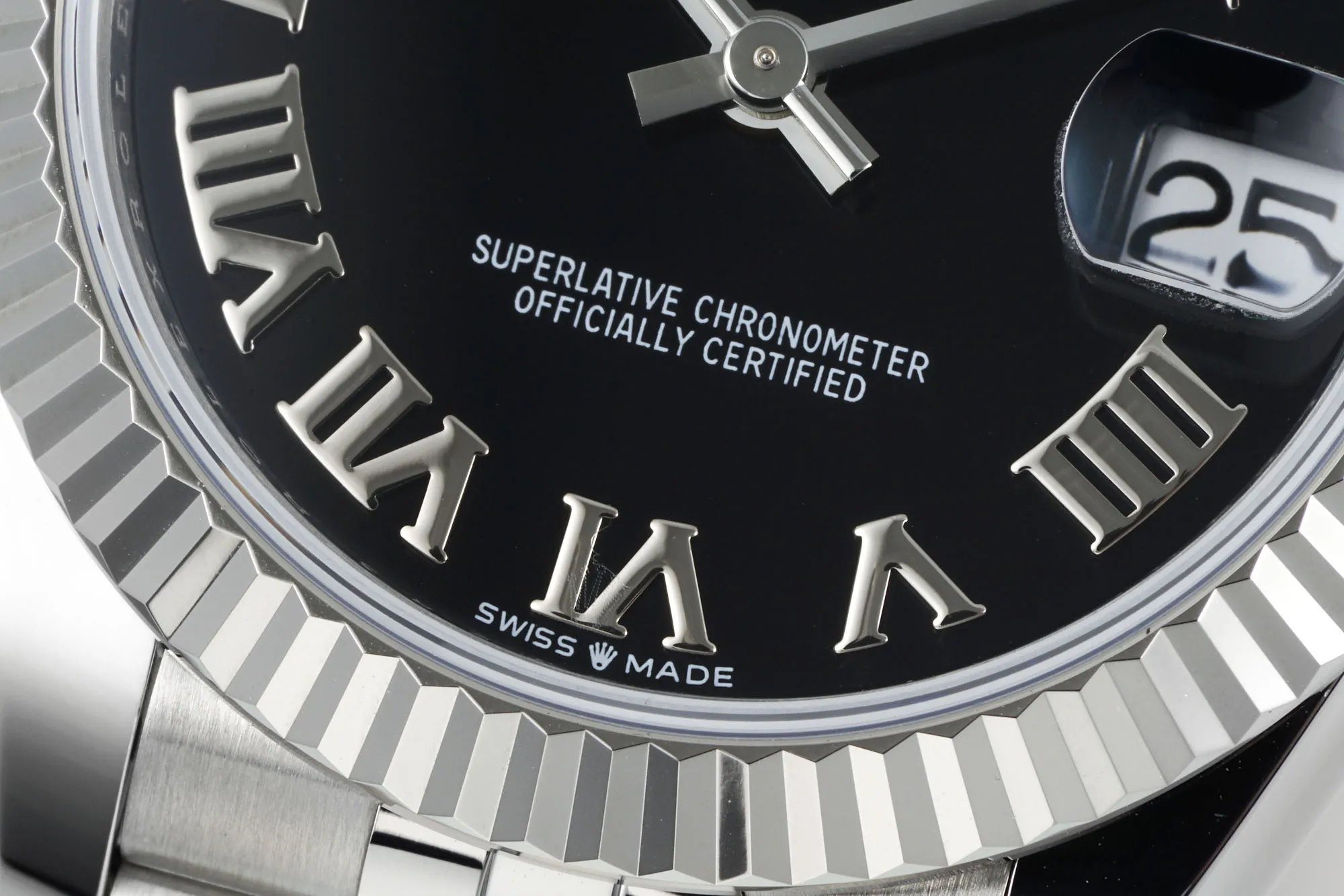 AR Factory Rolex Datejust 31mm Stainless Steel Watch with Black Roman Numeral Dial and Jubilee Bracelet - 图片 4