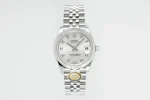 AR Factory Rolex Datejust 31mm Stainless Steel White Dial Diamond Bezel and Markers Jubilee Bracelet Ladies Watch