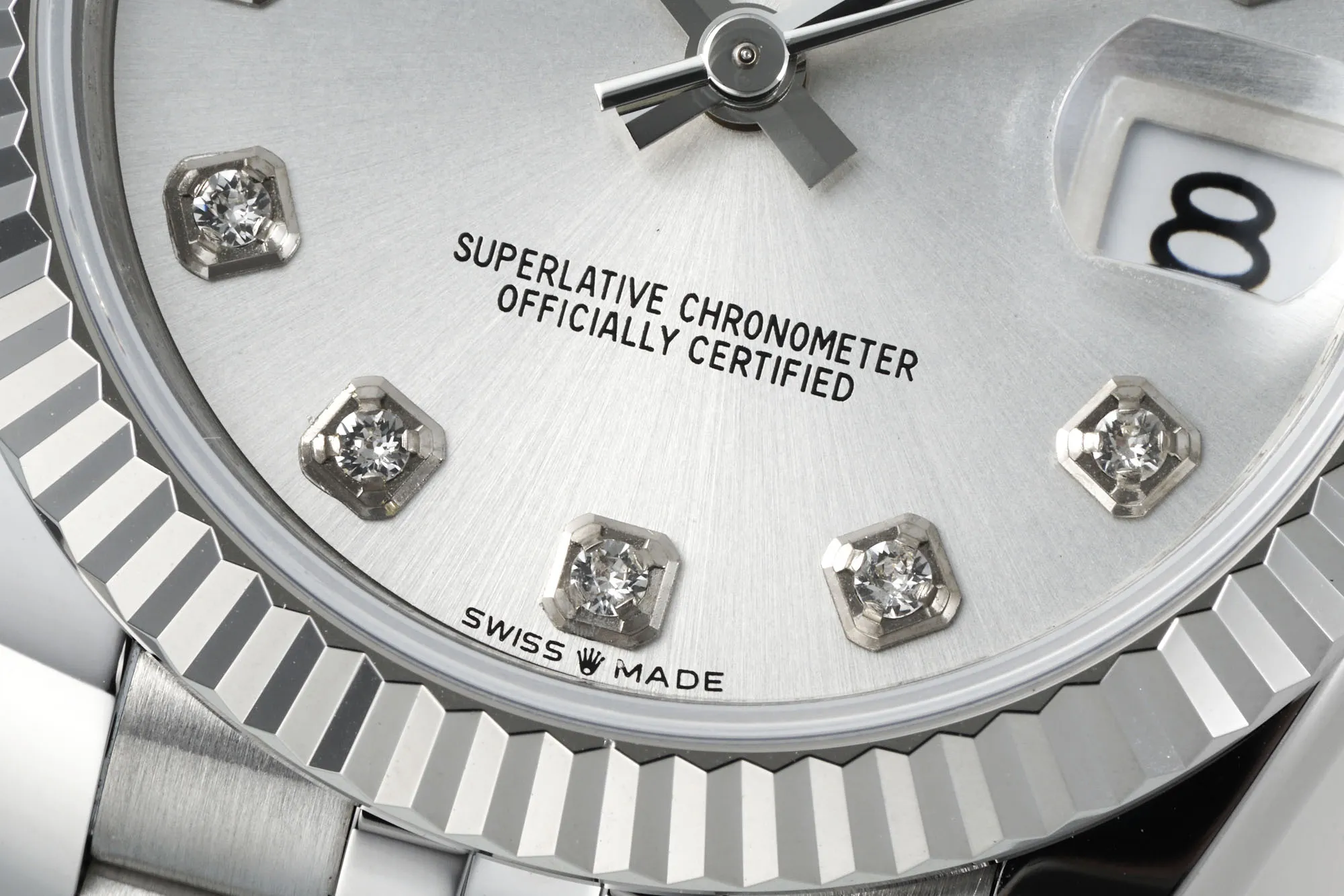 AR Factory Rolex Datejust 31mm Stainless Steel White Dial Diamond Bezel and Markers Jubilee Bracelet Ladies Watch - 图片 4