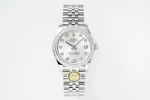 AR Factory Rolex Datejust 31mm Stainless Steel White Dial Diamond Bezel Jubilee Bracelet Women’s Watch