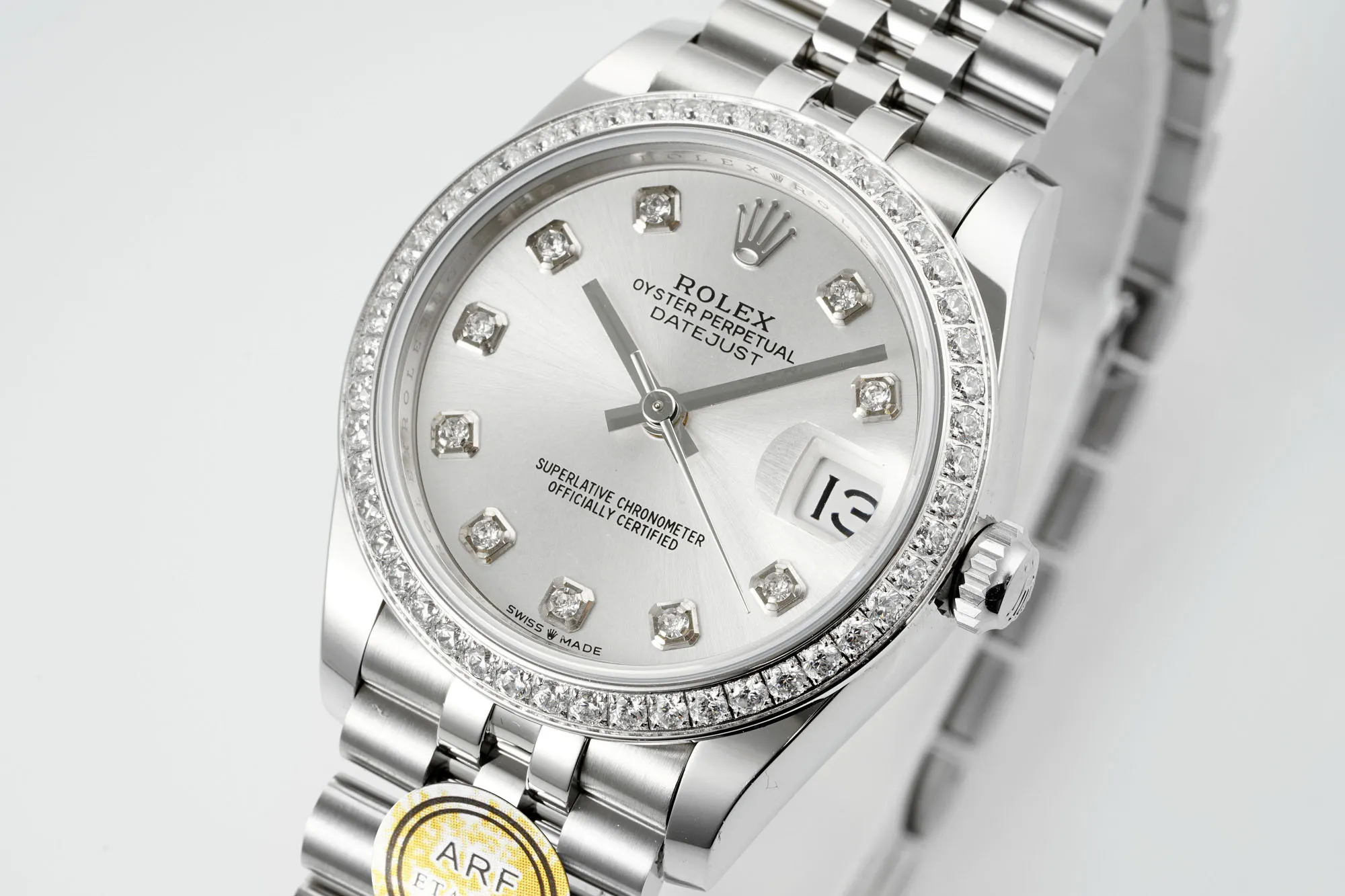 AR Factory Rolex Datejust 31mm Stainless Steel White Dial Diamond Bezel Jubilee Bracelet Women’s Watch - 图片 2