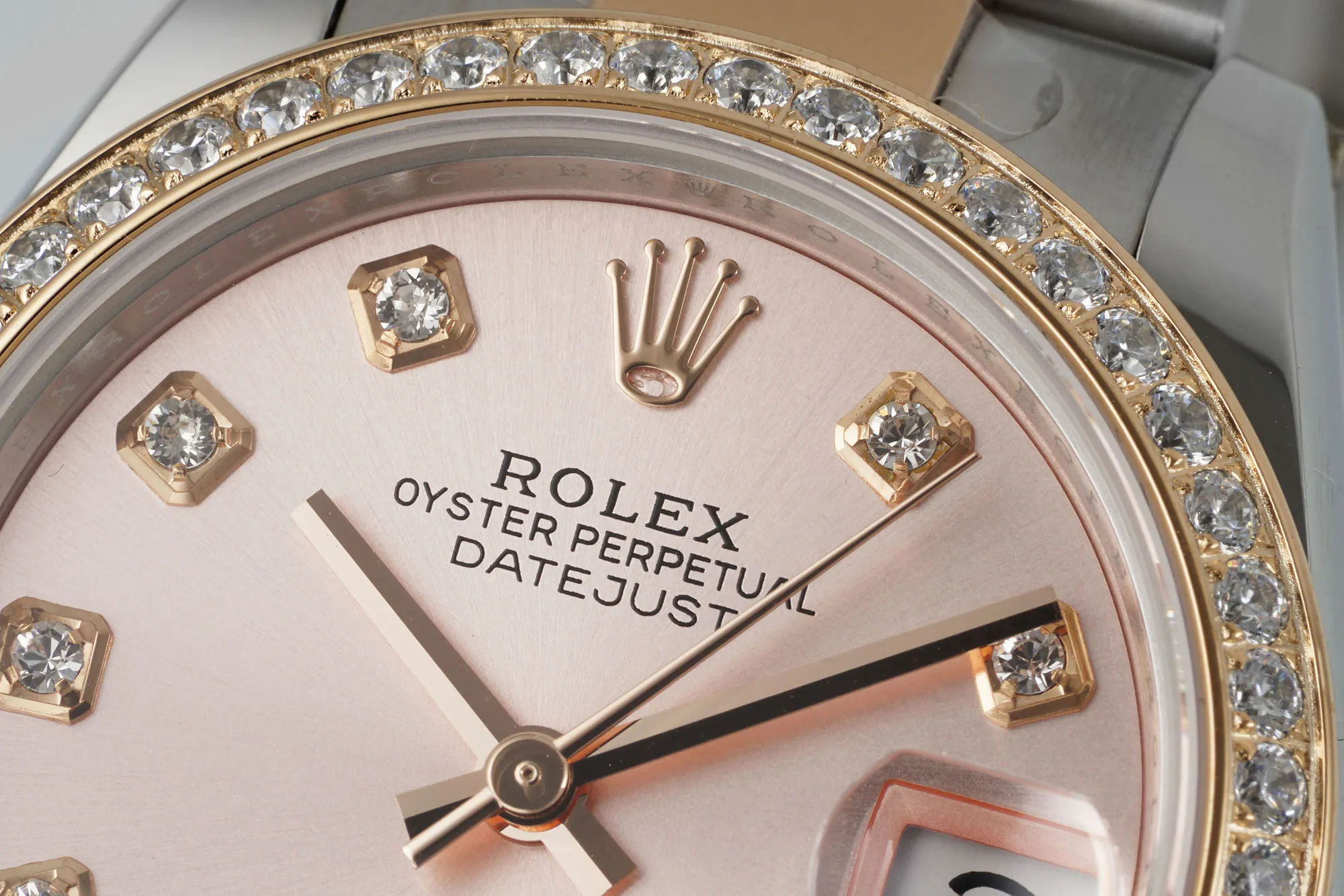 AR Factory Rolex Datejust 31mm Two-Tone Rose Gold and Steel Ladies Watch with Pink Diamond-Set Dial and Bezel - 图片 4